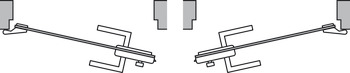 Glasdeurgarnituur, GHR 103, StarTec, met 3-delige scharnieren en deurkrukkenpaar
