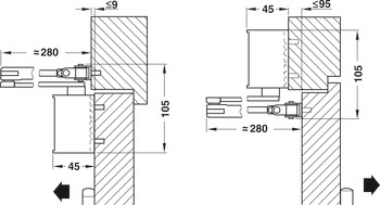 Bovenliggende deurdranger, TS 72 RF, met arm-garnituur en vastzetarm, EN 2–4, Dorma