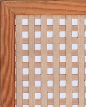 grille décorative et grille d'aération, bois, orientation des lames 90°