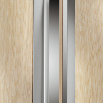 Poignée encastrée verticale, en aluminium, longueur utile 2450 mm