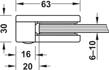 Support de vitre à serrage, modèle 22, système d'assemblage de tubes