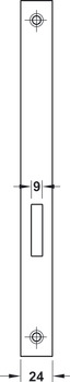 Serrure à mortaiser avec pêne dormant, pour portes pivotantes, Startec, cylindre profil européen, axe 55 mm