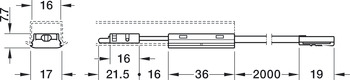 interrupteur de variation, Häfele Loox5 12 V 2 pôles (monochrome)