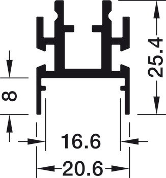 Profil de support, pour système de profil 5190 pour bandes LED 10 mm