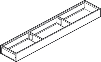 cadre étroit, Blum Legrabox Ambia Line design acier