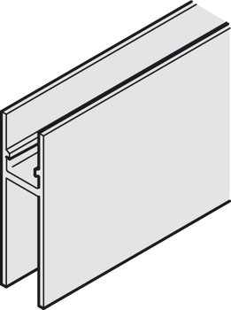Profil support et profil de retenue verre, pour épaisseur de verre 12-16 mm