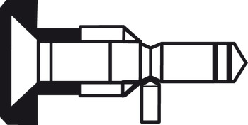 Kit de montage, Startec, pour portes en verre, montage unilatéral, supports droits