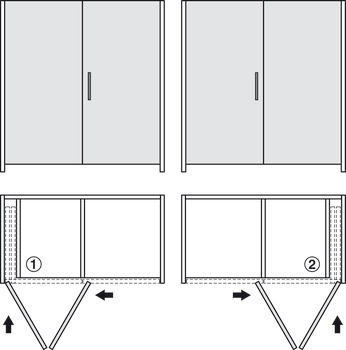 Portes coulissantes pliantes en bois, HAWA Folding Concepta 25, garniture