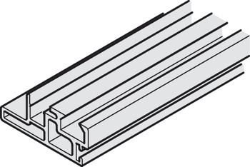 Profilé de poignée avec cadre en aluminium, vertical, sans recouvrement