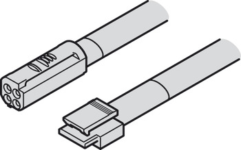 câble d'alimentation, pour Häfele Loox5 24 V modulaire avec vis d'assemblage 3 pôles (multi-blanc)