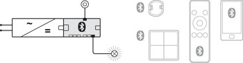 Distributeur, Häfele Connect Mesh 12 V avec fonction interrupteur 2 pôles (monochrome)