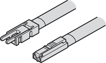 Câble d'alimentation, pour bande LED Häfele Loox5 12 V 5 mm 2 pôles (technique à 2 fils monochrome ou multi blanc)