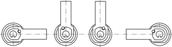 Fermeture à pêne batteur, Kaba 8, avec cylindre à goupilles, fixation d'écrou, épaisseur de la porte ≤24 mm