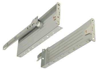 Système de côtés de tiroir coulissant simple paroi, Häfele Matrix Box Single A25, sortie partielle, hauteur 118 mm, blanc, RAL 9010
