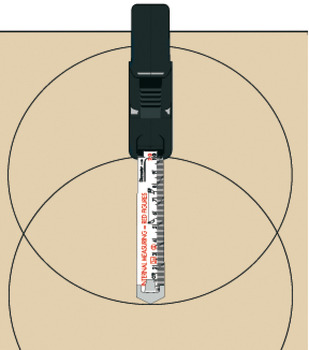 Mètre ruban, Talmeter, avec chants combinés de marquage et de mesure