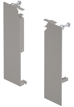 Kit de supports de façade pour bloc-tiroir à l'anglaise, Blum Merivobox, pour hauteur de système E avec galerie transversale