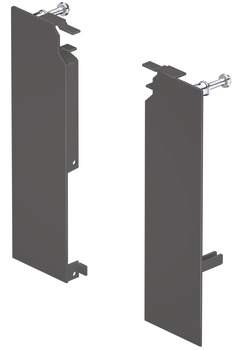 Kit de supports de façade pour bloc-tiroir à l'anglaise, Blum Merivobox, pour hauteur de système E avec galerie transversale