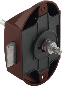Serrure espagnolette, Häfele Push-Lock, axe 25 mm, utilisable des deux côtés