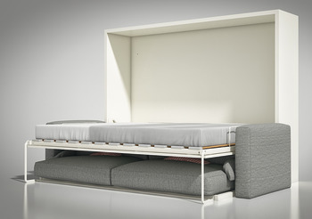 Beslag voor opklapbedden, bedbank Teleletto II, met frame, lattenbodem en bedbankframe