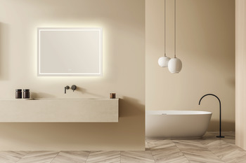 Badkamerspiegel Häfele, rechthoekig, verlicht