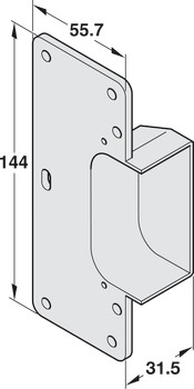 Opname-element, voor deurscharnier H7