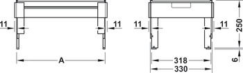 Inzetbaar hangmappenrek, voor brede lade en lade Matrix Box P, voor Variant-S