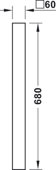 Tafelonderstel, hoogte 703–1063 mm
