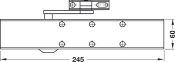 Bovenliggende deurdranger, TS 83, met vlakke vastzetarm, EN 3–6, Dorma