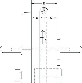 Krukstift - montageset, voor deurterminal DT 400 R2 Dialock