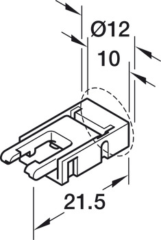 Aansluitkabel, voor Häfele Loox5 ledstrip 24 V 8 mm 3-pol. (multi-wit)