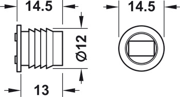 Magneetsluiting, houdkracht 1,4 kg, voor 12 mm boorgat