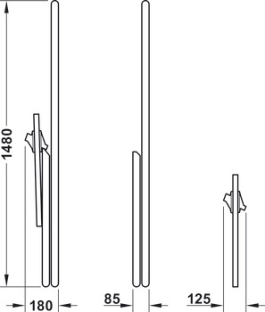 Klaptafel, tafelonderstel TH411 Flex, mechanische hoogteverstelling