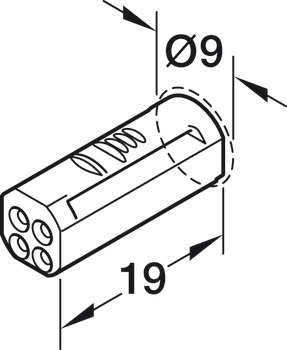 Aansluitkabel, voor Häfele Loox5 24 V modulair met clipverbinder 3-pol. (multi-wit)