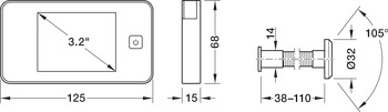 Digitale deurspion, 3,2 TFT, Startec