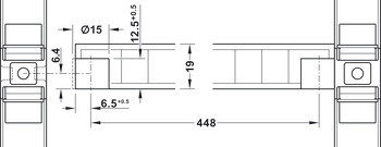 Legplankverbinder, voor Häfele DressCode aluminium kadersysteem