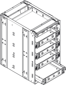 Stalen container, Quick-Kit-800, hoogte-indeling 1-3-3-3-3