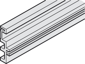 Afstandsrail, niet voorgeboord, voor wandmontage van de combi-looprail, 11 x 36 mm (b x h)