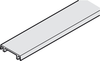 Clipfront, voor montagerail en dubbele looprail, 25 x 6 mm (b x h)
