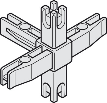 Hoekverbinding, voor enkel stellingsysteem, aluminium