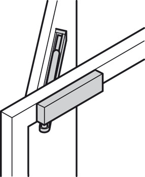 Bovenliggende deurdranger, TS 91 in het Contur design, met vastzetinrichting, EN 3, Dorma