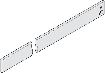 Montageplaat, voor de glijrail R/RFS van TS 5000, bovenliggende deurdranger, Geze