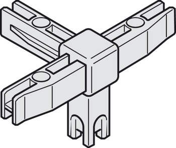 Hoekverbinding, voor enkel stellingsysteem, aluminium