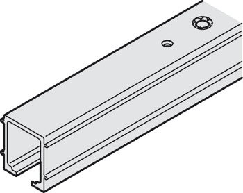 Looprail, voor plafondmontage voorgeboord, voor aluminium- of houten front