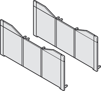 Afdekking zijkant, set voor 1-, 2- en 3-voudige geleiderails