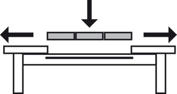 Kogelgeleider, voor 1-3 inlegbladen, voor frame- en coulissetafels