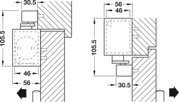 Bovenliggende deurdranger, TS 5000, EN 2–6, met afdekkap en vastzetinrichting
