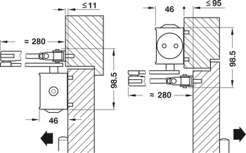 Botsing single Interpreteren Bovenliggende deurdranger, TS 83, met normale arm, EN 3-6, Dorma - in de  Häfele België Shop