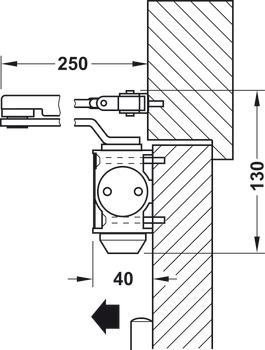 Bovenliggende deurdranger, DCL 15, EN 2–4, Startec