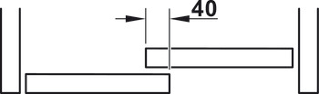 loopwerk, om vast te klikken, hoogteverstelling ± 1,5 mm, Häfele Slido F-Line11 12A, Infront