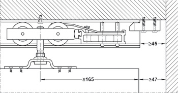 Rail-bevestigingsblokje, voor nisoplossing Hawa Junior 120